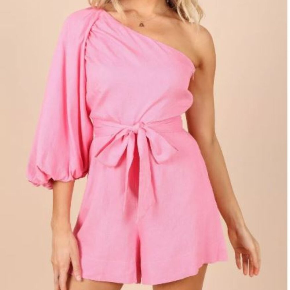 Krisa One Shoulder Romper